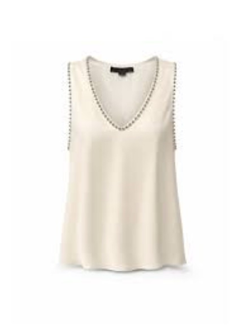 Alexander Wang Silk Chain Beaded Trim Tank Top Blouse - Size 2